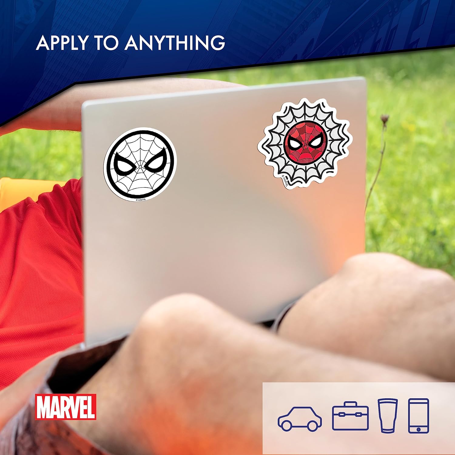 Marvel Spider-Man Aufkleber Set – 9 Vinyl-Aufkleber Für Wasserflasche, Laptop, Auto & Mehr – Offiziell Lizenziert