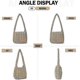 thumbnail image 3 of Quilted Puffer Tote Bag for Women - Lightweight Crossbody Shoulder Bag in Khaki, 3 of 5