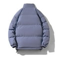thumbnail image 5 of Tiqkatyck Puffer Jacket Womens Clearance, Women's Quilted Jacket Stand Collar Thickened Padded Jacket with Zip Long Sleeve Coat Casual Down Jacket, Womens Winter Tops, Winter Coats for Women Blue L, 5 of 9