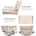 thumbnail image 2 of Patio Swivel Rocking Outdoor Wicker Swivel Glider Rocker Ratten Furniture with Cushion, 2 of 7