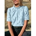 thumbnail image 2 of Blusa de verano PRETTYGARDEN bordada con ojales para mujer, 2 of 7