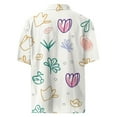 thumbnail image 5 of Mlqidk Hawaiian Button Down Shirts for Men Beach Vacation Casual Short Sleeve Shirt Tropical Floral Shirts Big and Tall Wrinkle Free T-Shirt White 3XL, 5 of 5