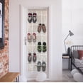 thumbnail image 4 of Simple Houseware 24 bolsillos - Organizador de zapatos para colgar sobre la puerta, transparente como el cristal, gris (64'' x 19''), 4 of 5