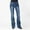 Light Blue, variant on Womens Pants Mid Waisted Denim Jeans Embroidery Stretch Button Straight Jeans Woman Cargo Pants Light Blue 4