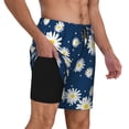 thumbnail image 3 of Haiem Daisies Flowers Mens Swim Trunks with Compression Liner 2 in 1 Swimming Shorts Stretch Swimwear Quick Dry,Board Shorts-Large, 3 of 9