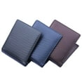 thumbnail image 1 of Carbon Fiber Pattern PU Leather Fiber Pattern Bifold Short Wallet for Men Small Wallets Thin Slim Card Purse Money Bags, 1 of 4
