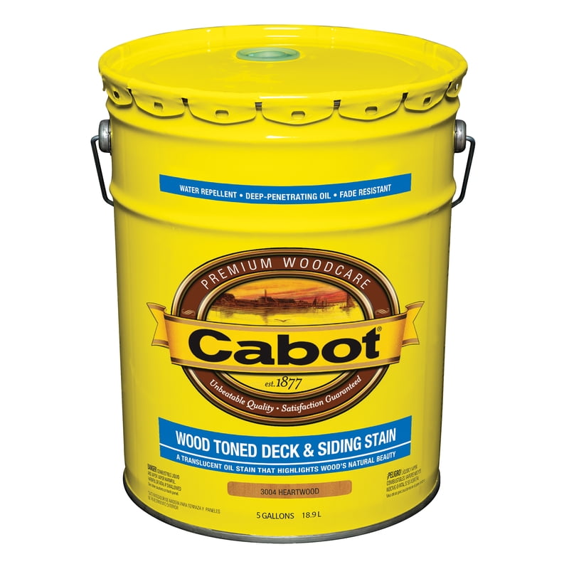 Cabot Transparent Heartwood Tone Oil-Based Penetrating Oil Deck and Siding Stain 5 gal.