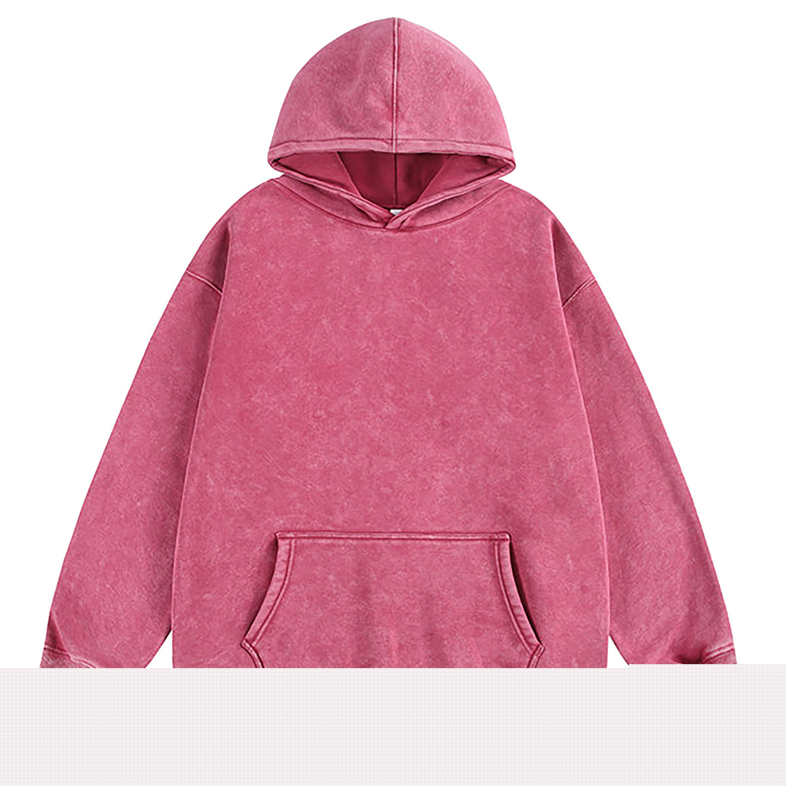 thumbnail image 2 of M-4X Plus Size Hoodies for Men with Front Pocket Big & Tall Vintage Sweatshirts Mens Casual Long Sleeve Washed Solid Color Pullover Hoodie Tops, 2 of 3