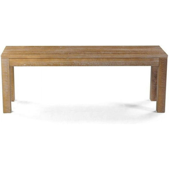 Grain Wood Furniture Montauk Solid Wood Bench, Driftwood