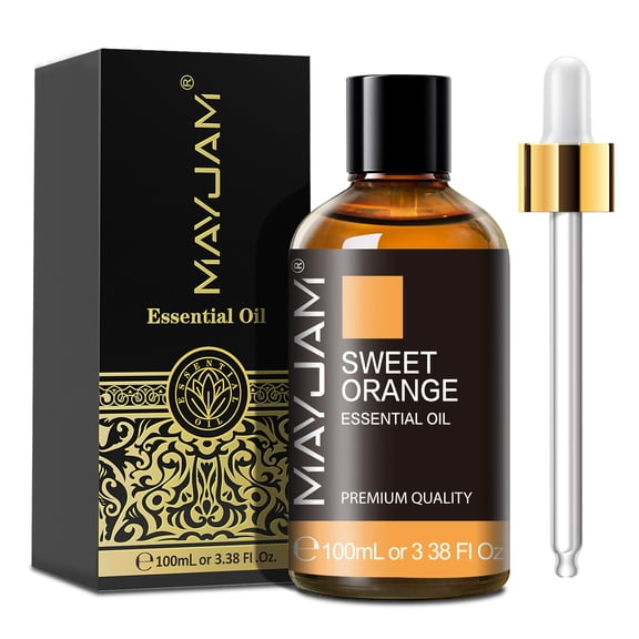 MAYJAM 100ML Sweet Orange Essential Oils for Massage, 100% Pure Aromatherapy Oils for Diffuser, Humidifiers, Soap and Candle Making