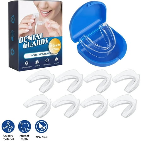 Rongsi 8 Pack Mouth Guard for Night Teeth Grinding, Moldable Dental Guards for Sleeping, Comfortable Fit for Clenching & Bruxism Relief