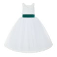 thumbnail image 2 of Ekidsbridal White Lace Back Tutu Tulle Flower Girl Dress Communion Baptism 212noFT 2, 2 of 3