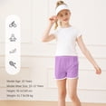 thumbnail image 3 of Resinta Girls 4-Pack Athletic Shorts Quick Dry Dolphin Hem Active Shorts for Kids, Sizes 4T-12 Years, 3 of 9