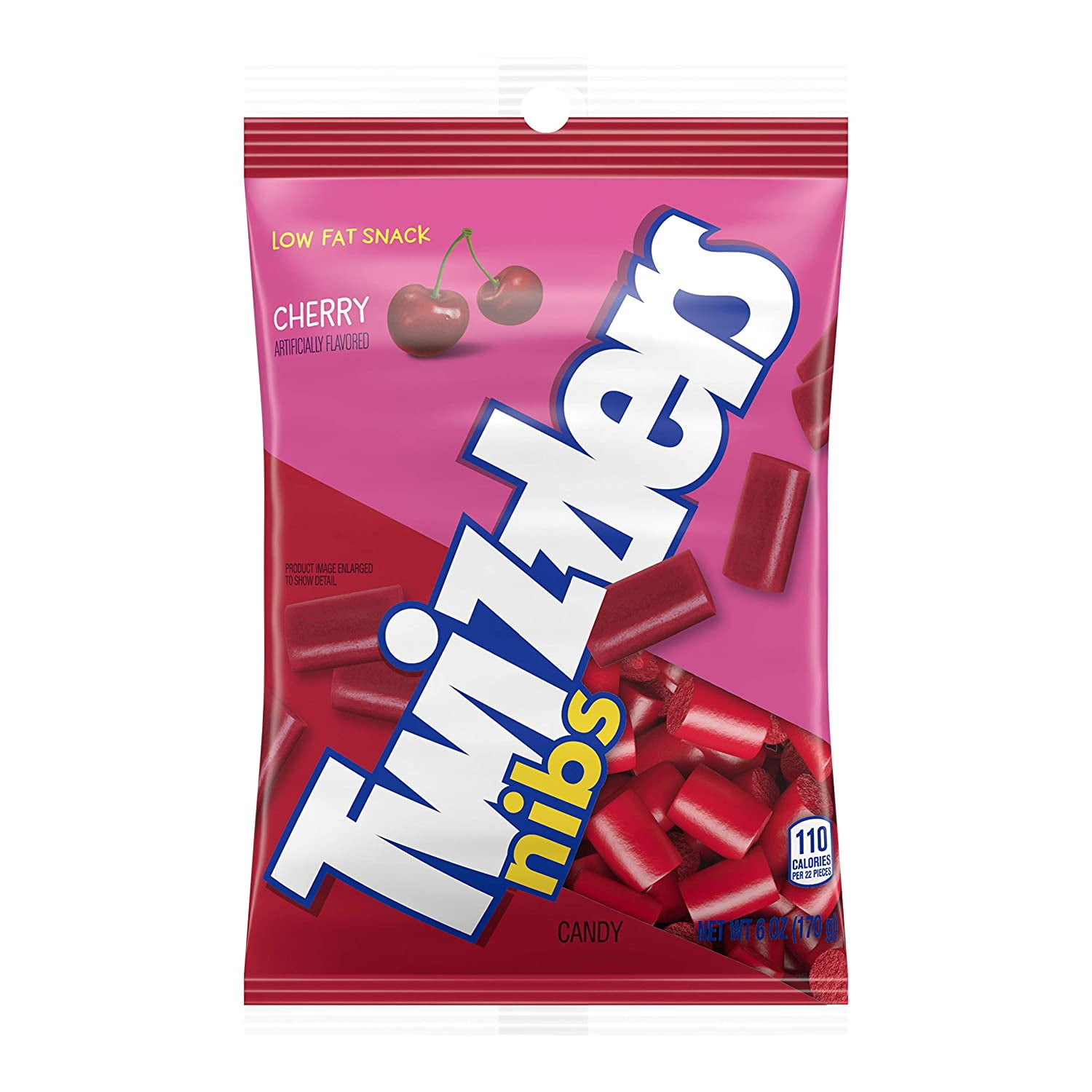 TWIZZLERS NIBS Cherry Licorice Candy, 6 Ounce, Bag, 12 Count