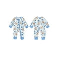 thumbnail image 2 of BemeyourBBs Newborn Baby Boys Girl Valentines Day Outfits Cute Infant Bear Excavator Romper Zipper One Piece Jumpsuit Long Sleeve Fall Winer Spring Clothes, 2 of 9