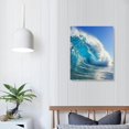 thumbnail image 2 of ZFLMY Wave Ocean Beach Canvas Wall Art Modern Prints for Home Decor Living Room Bathroom Bedroom Office 16x20in, 2 of 5
