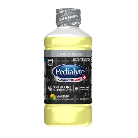 PEDIALYTE ADVANCEDCARE PLUS ELECTROLYTE DRINK, LEMON LIME, 1 LITER