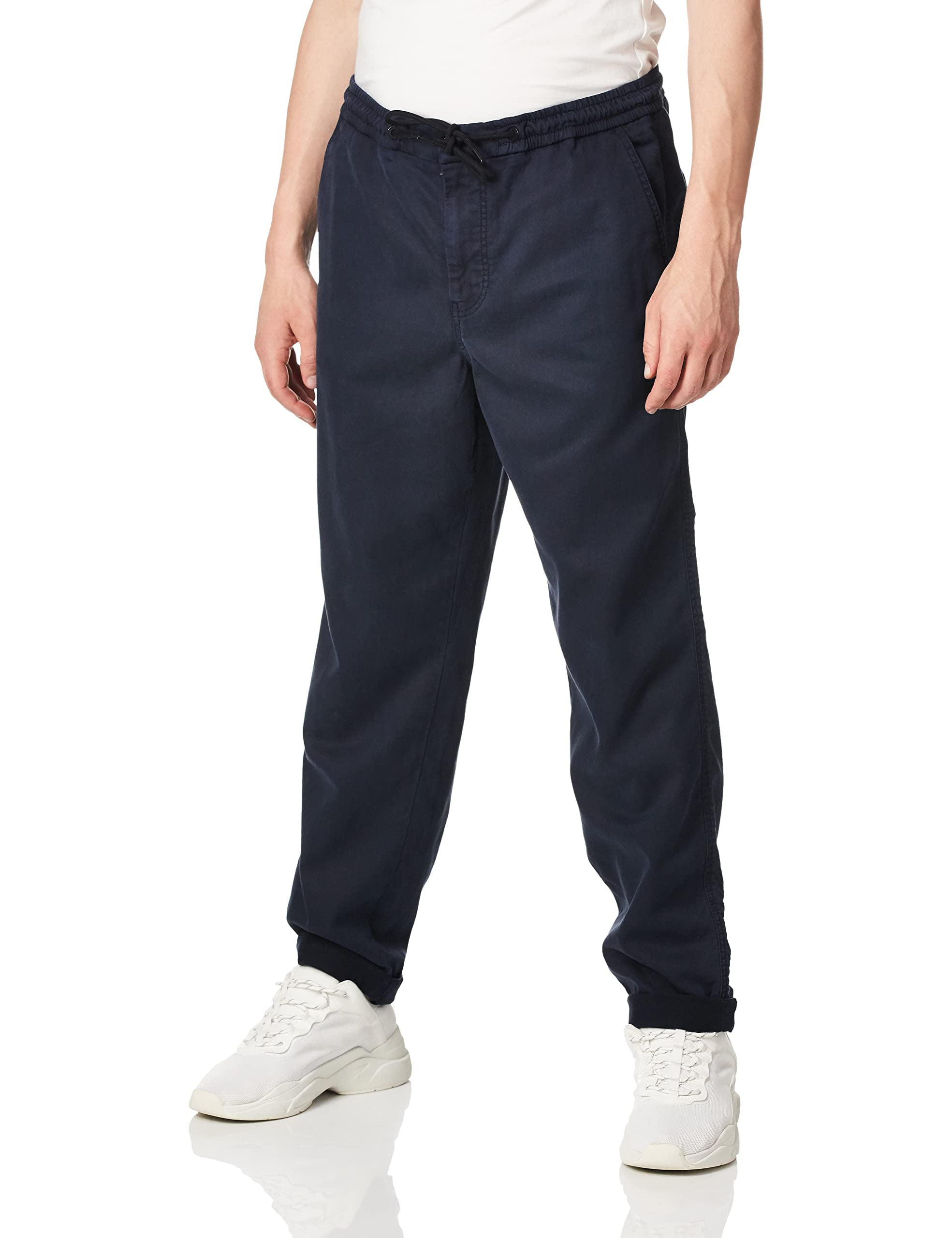Buy HUGO BOSS Grey Pleated Stretch Casual Pants at Redfynd