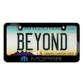thumbnail image 2 of Mopar in 3D Dark Gray Letters on Black Metal License Plate Frame, 2 of 8