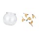 thumbnail image 5 of Acuario de escritorio,Pecera pequeña transparente,pecera,jarrón,mesa,Tanque de peces Contenedor de acuario transparente Hogar,Arte de pared de pájaros de madera,Pájaros de madera para, 5 of 8