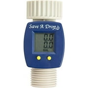 Save a Drop 2-Pack P3 Blue Water Flow Meter | Measure Gallon Usage from an Outdoor Garden Hose | Helps Conserve Water