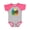 Baseball Heather and Hot Pink, variant on Future Artist Pop Art Style with Paint Splatters Boys or Girls Baby Bodysuit