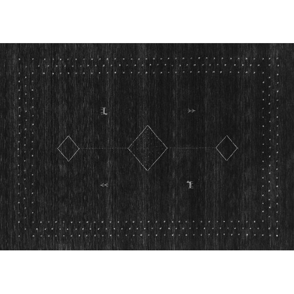 Ahgly Company Machine Washable Indoor Rectangle Abstract Gray Contemporary Area Rugs, 2' x 3'