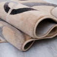 thumbnail image 3 of Allstar Brown / Beige Woven Hand Carved Contemporary. Modern Circles Area Rug (5' 2" x 7' 2"), 3 of 7