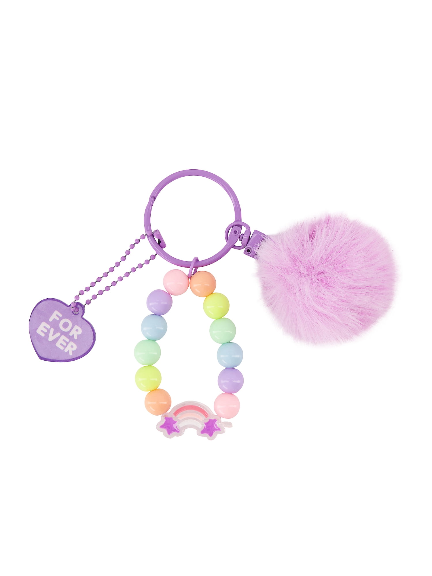 Claire's Bag Charm - Forever Purple Pom