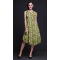 thumbnail image 2 of Bimba Green Leaves & Ranunculus Floral Women Knee Length Sleeveless Casual Summer Sun Tank Dress-X-Small, 2 of 6