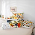 thumbnail image 4 of Erosebridal Flying Butterfly Bedding Sets King Size,Orange Flower Bed in a Bag King size,Microfiber Reversible Bedding King Size,Floral Decoration,7 Pieces, 4 of 5