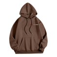thumbnail image 5 of MHFRRA Sudadera con Capucha con Estampado de Letras para Un Uso Diario Cómodo, Ideal para Salidas Informales y Capas Elegantes Marrón, 5 of 5