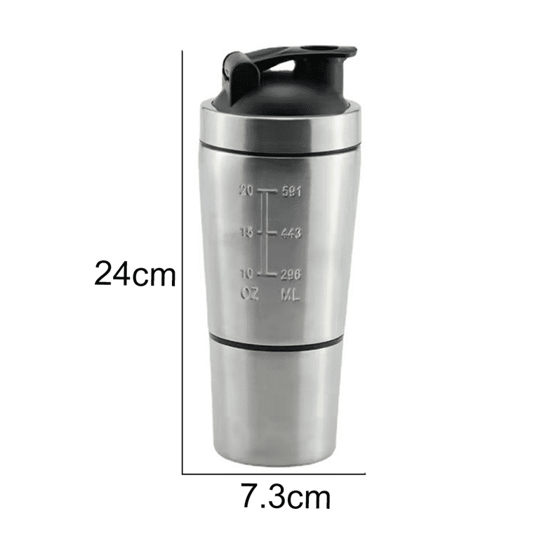 Logo custom Stainless Steel Protein Shaker Bottle, Stainless Steel Sports  Water Bottle Shaker Cup, Leak Proof 700ml/28OZ - Price history & Review, AliExpress Seller - DEUAMO Official Store