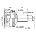 thumbnail image 2 of Febest OUTER CV JOINT REAR 22X58X28 # 1410-NACTRA48 OEM 4230034000, 2 of 2