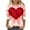 #094-Multicolor, variant on Craaazy Women's Valentines Cozy Shirts 3/4 Sleeve Casual Tops Gifts
