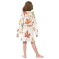 thumbnail image 7 of FORMRS Niños Bathrobe Unisex Hooded Robe Soft Plush Pajamas Sleepwear, Size 2-3T, Brown Autumn Leaves, 7 of 7