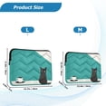 thumbnail image 4 of FORMRS 15-15.6 inch Laptop Sleeve Case Soft Carrying Quilted Computer Bag Cover, Black Cat and Coffee, 4 of 7