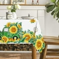 thumbnail image 5 of Summer Spring Tablecloth 60x104 Inch Rectangular, Truck Watercolor Sunflower Table Cover for Party Picnic Dinner Decor, 5 of 6