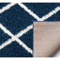 thumbnail image 5 of Well Woven 78847 Madison Shag Cole Blue Modern Tribal Trellis Area Rug - 7 ft. 10 in. x 9 ft. 10 in., 5 of 7
