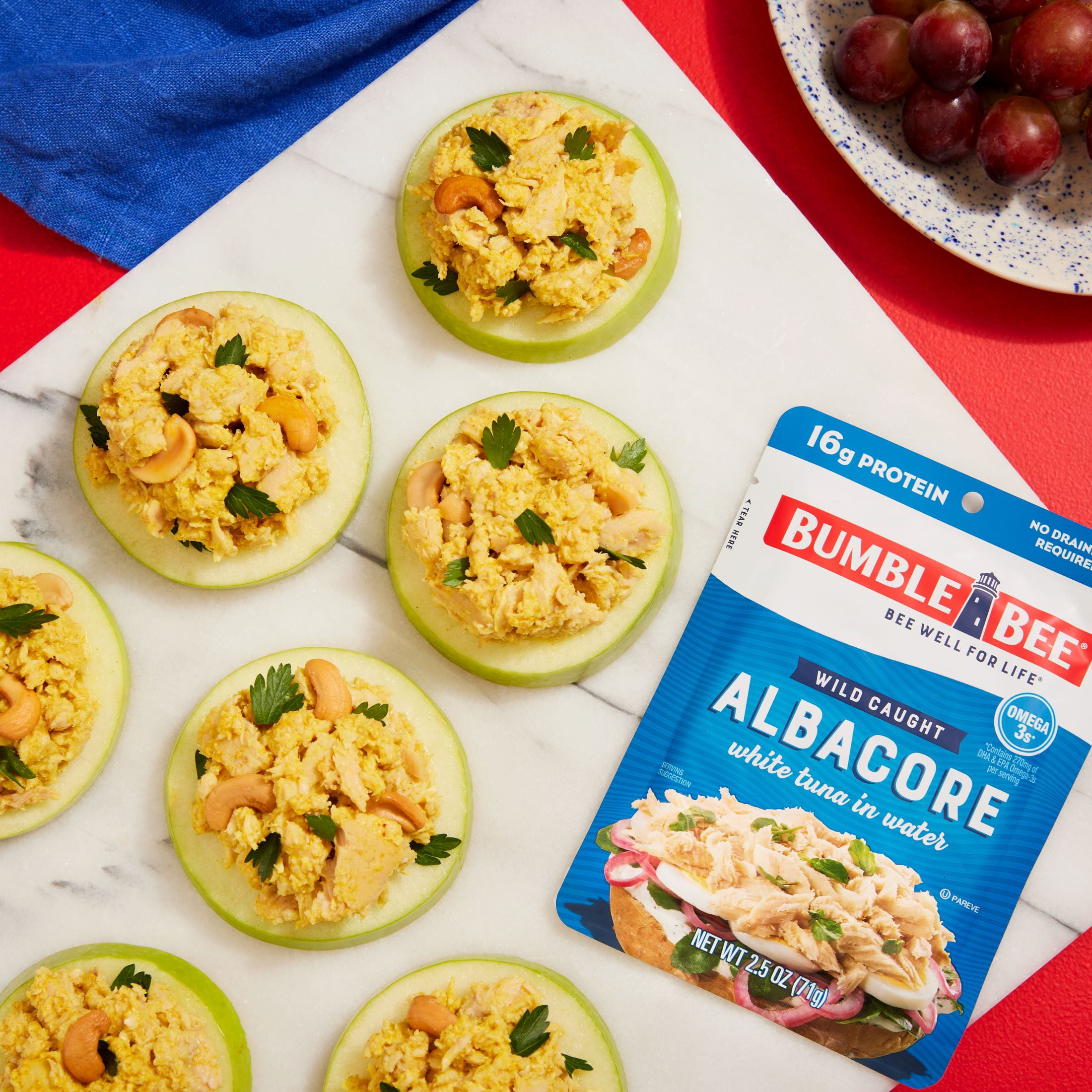(2 pack) Bumble Bee Chunk White Albacore Tuna in Water, Wild Caught, Gluten Free, 16g Protein per Serving, Ready to Eat, Shelf Stable Pouch, 2.5 oz