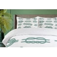 thumbnail image 4 of Ambesonne Navy White Duvet Cover Sets, Maritime Knots Art, 2-Queen, Dark Teal and White, 4 of 6