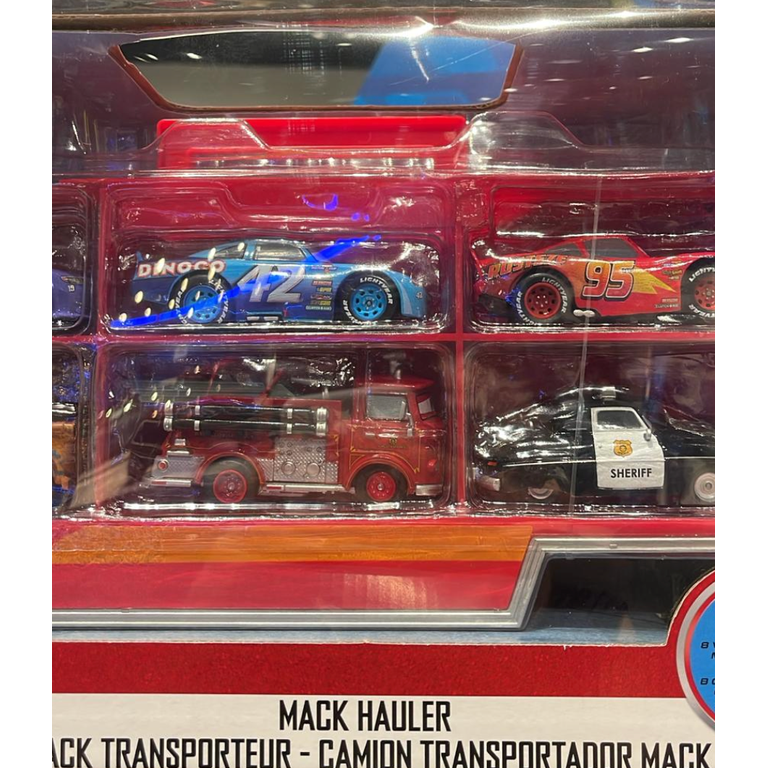 Disney Parks Pixar Cars Mack Die Cast Carrier Hauler Gift Set of 8