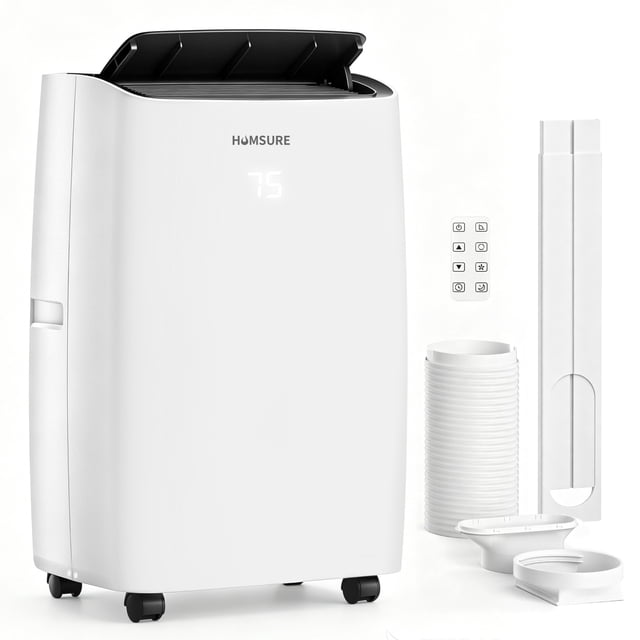 HUMSURE 14000 BTU Portable Air Conditioners 5-IN-1 Room Air Conditioning, Portable AC Unit with Remote Control, Cooling, Dry, Automatic, Sleep Mode