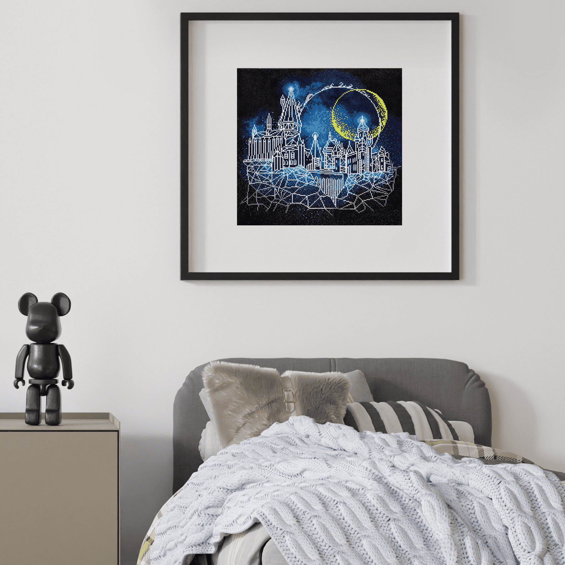 DIAMANTINY Harry Potter - Landscape Poudlard - Kit de création de mosaïque, activité Crystal Art, Diamond Painting, 1 tableau A4, multicolore, 21 x 29,7 cm, 21003 DIAMANTINY Harry Potter - Landscape Poudlard - Kit de création de mosaïque, activité Crystal Art, Diamond Painting, 1 tableau A4, multicolore, 21 x 29,7 cm, 21003