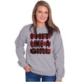 thumbnail image 3 of Proud Woman Martial Arts Fighter Women Plus Size Crewneck Sweatshirt Brisco Brands 2X, 3 of 5
