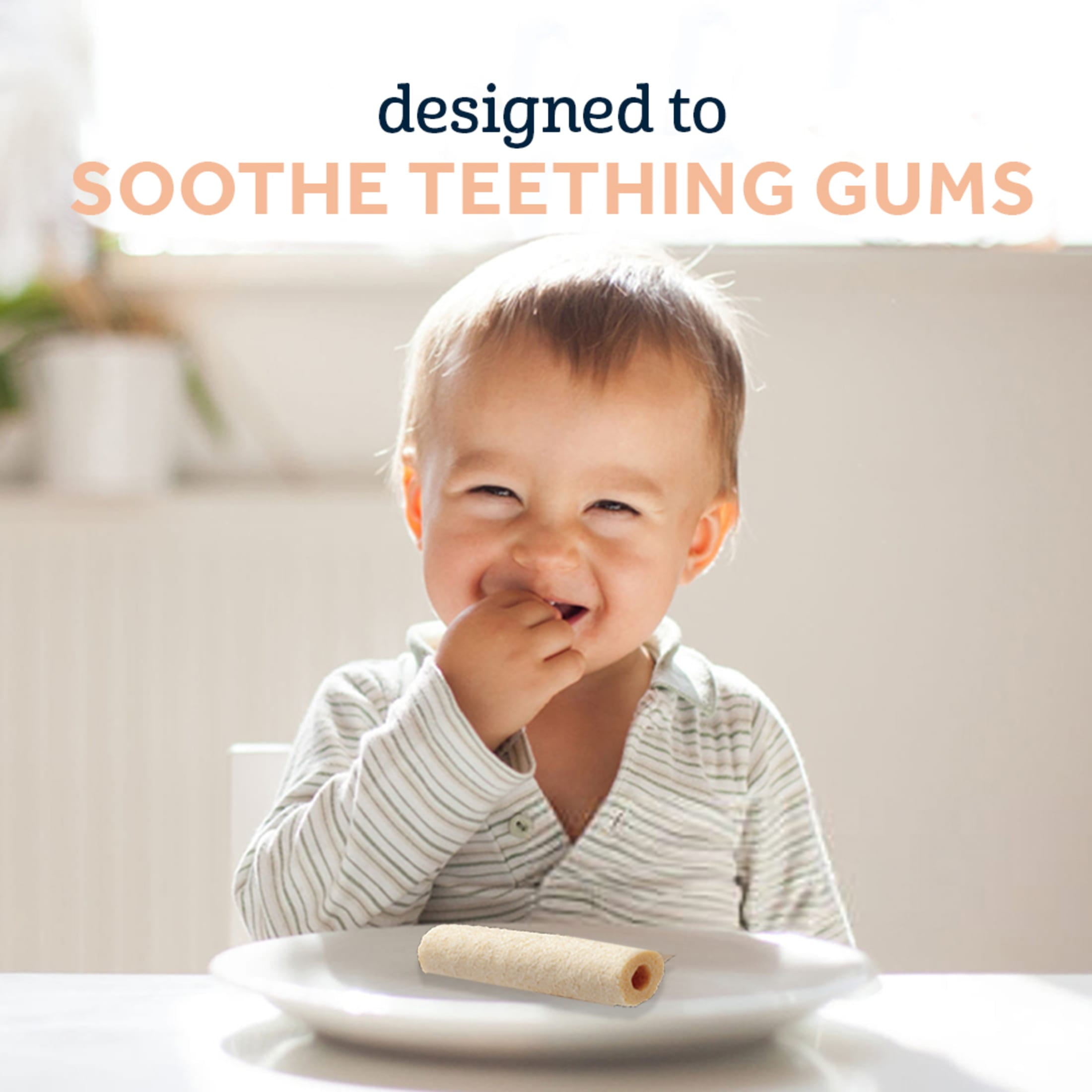 Gerber Snacks for Baby Soothe n Chew Teething Sticks Banana, 0.53 oz Box (30 Pack)