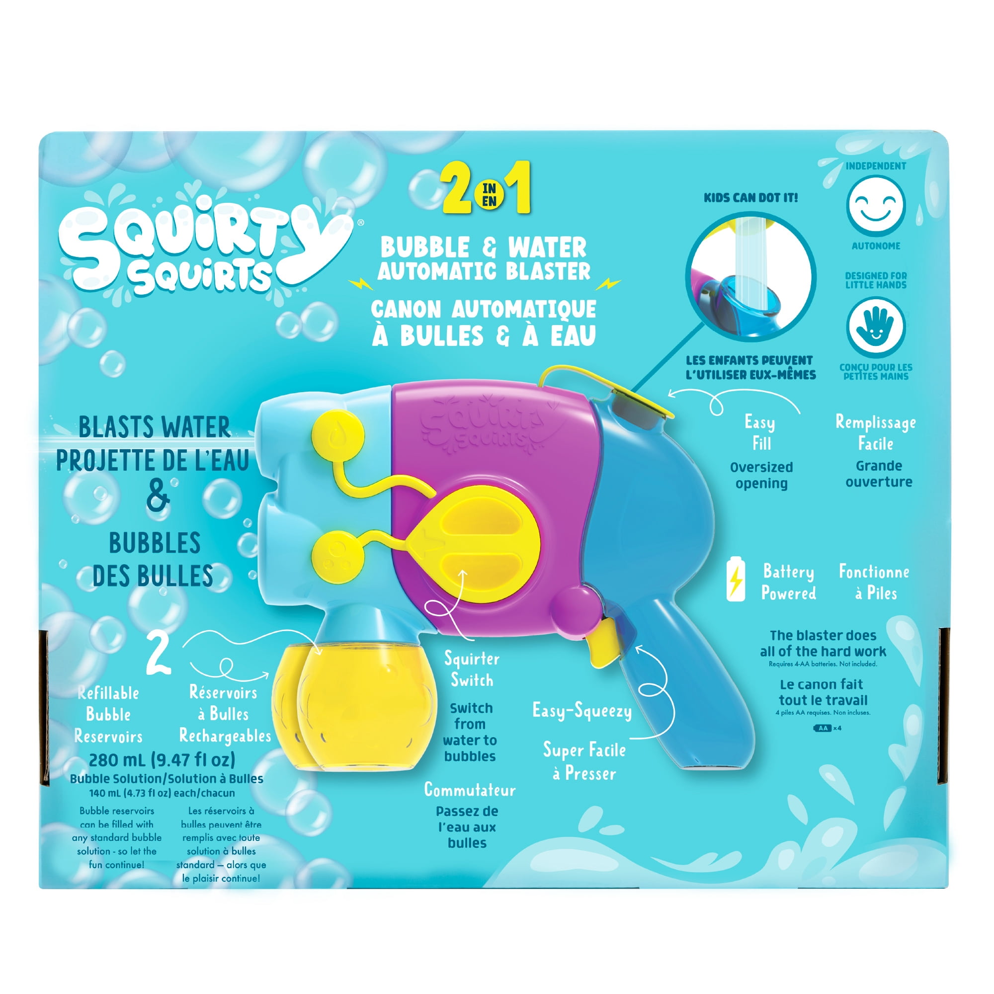 Chuckle & Roar 2-in-1 Bubble & Water Electric Blaster for Children Ages 3+, by Buffalo Games