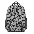 thumbnail image 3 of Paisley and Damask Black Pattern Cute School Backpack Bag with Padded Back and Adjustable Shoulder Straps 16.9 X 12.6 X 5.9 Inches, 3 of 5