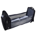 thumbnail image 4 of Mochila Multifuncional Plegable Bolsa de Almacenamiento de Pañales de Bebé de Gran Capacidad para ViajesNegro, 4 of 14