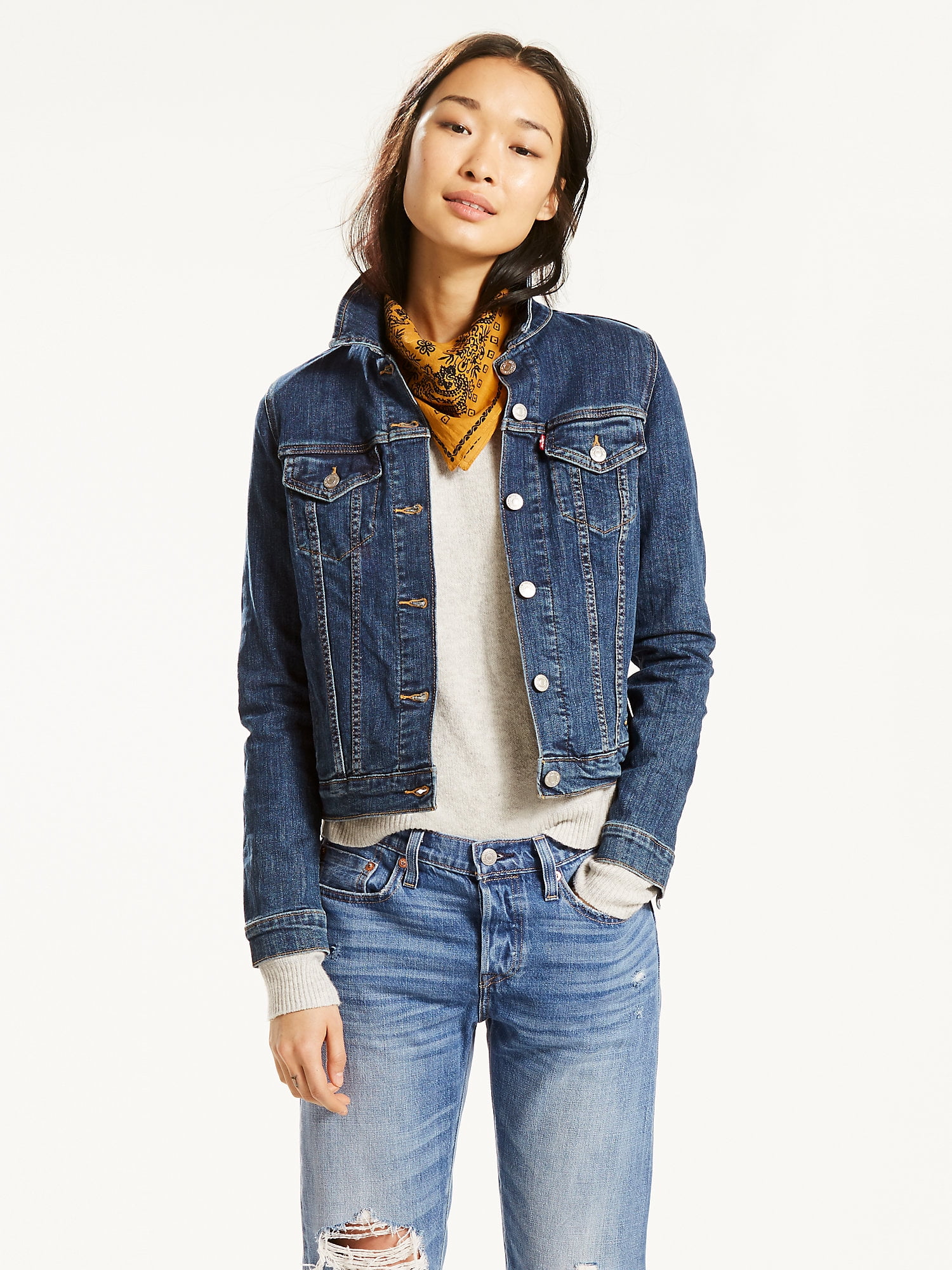 levi's altered trucker jacket womens